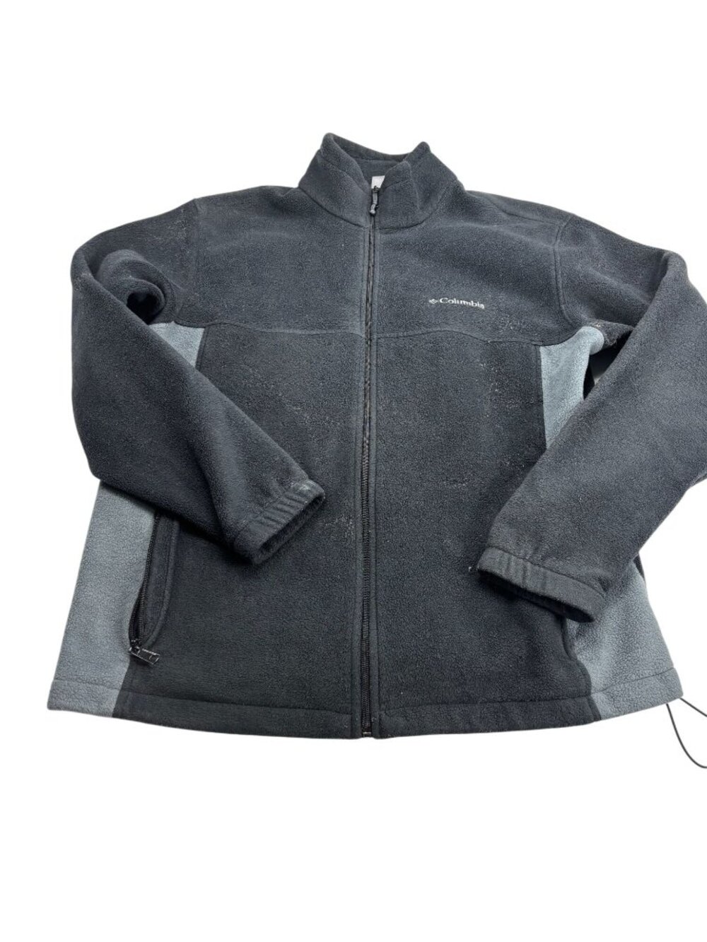 Columbia Fleece Jacket Mens Full-Zip Black Gray Size XL Outdoor Layer